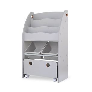 おもちゃ収納 絵本棚 スリムサイズ キャスター付き ホワイト ピンク グリーン グレー レッド イエロー ナチュラル 公式 Lowya ロウヤ 家具 インテリアのオンライン通販