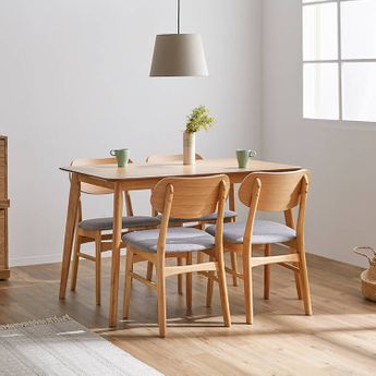 ダイニングテーブルセット 4人掛け（5点）突板 [幅120] | 【公式  