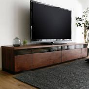 完成品】国産ローテレビ台(ウォルナット/オーク)60型対応・天然木使用 