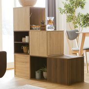 収納ラック(オーク)猫用トイレ付きの猫家具 | 【公式】LOWYA