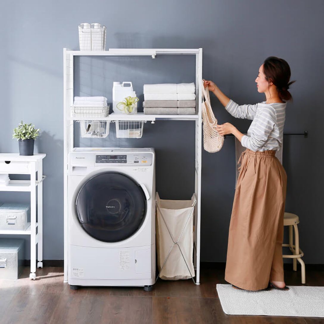 大人気商品 洗濯機収納にぴったりのランドリーラック メタルラック ホワイト ブラック 伸縮可能 バスケット付 公式 Lowya ロウヤ 家具 インテリアのオンライン通販 大人気商品 洗濯機収納にぴったりのランドリーラック メタルラック ホワイト ブラック 伸縮可能 バスケット付 公式 Lowya ロウヤ 家具 インテリアのオンライン通販