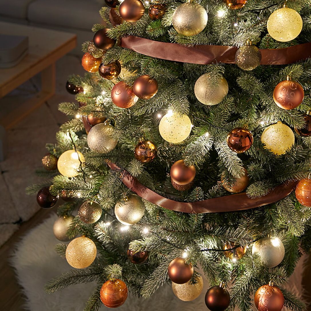 150cm クリスマスツリー チョコレート柄オーナメントセット Ledライト付 公式 Lowya ロウヤ 家具 インテリアのオンライン通販