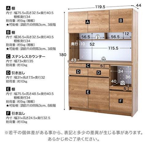 食器棚(シャビーナチュラル)ステンレスボードカウンター | 【公式