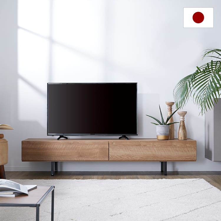 送料無料 テレビ台 180 ナチュラル テレビボード ワイド 脚付き 収納
