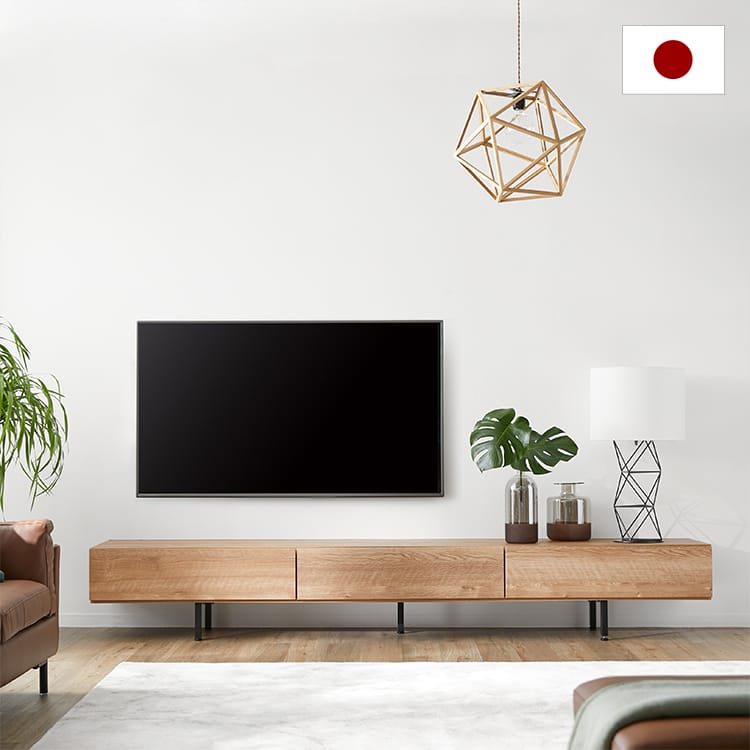 LOWYA ロウヤ テレビ台 240cm テレビボード 大理石柄 ホワイト 幅240