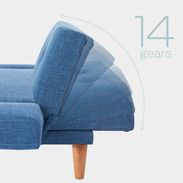 幅130] 2人掛けソファ ソファベッド 天然木脚 ファブリック