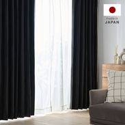 ネイビー] ドレープカーテン＆レースセット 1級遮光 洗濯可 | 【公式