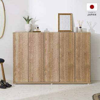 幅140] シューズボックス 靴箱 下駄箱 扉付き 可動棚 国産 日本