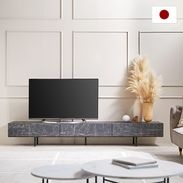 lowya テレビ台 178cm 出す アカシア無垢材使用 収納付スチール脚