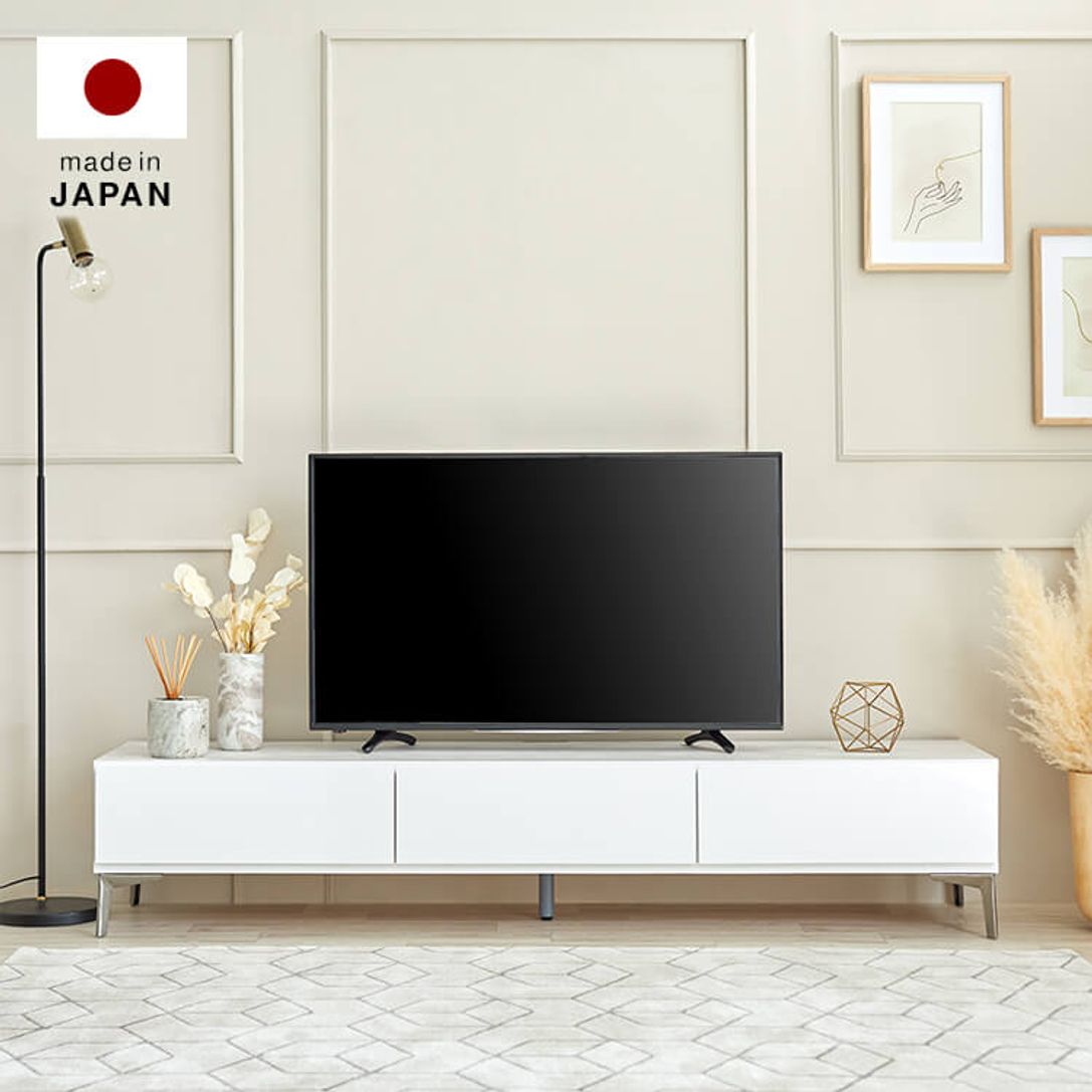 幅180] 日本製 ローテレビ台 収納付 脚付 スチール | 【公式】LOWYA