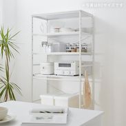 幅80] [幅60] レンジ台 キッチン収納 大理石柄 スチール | 【公式