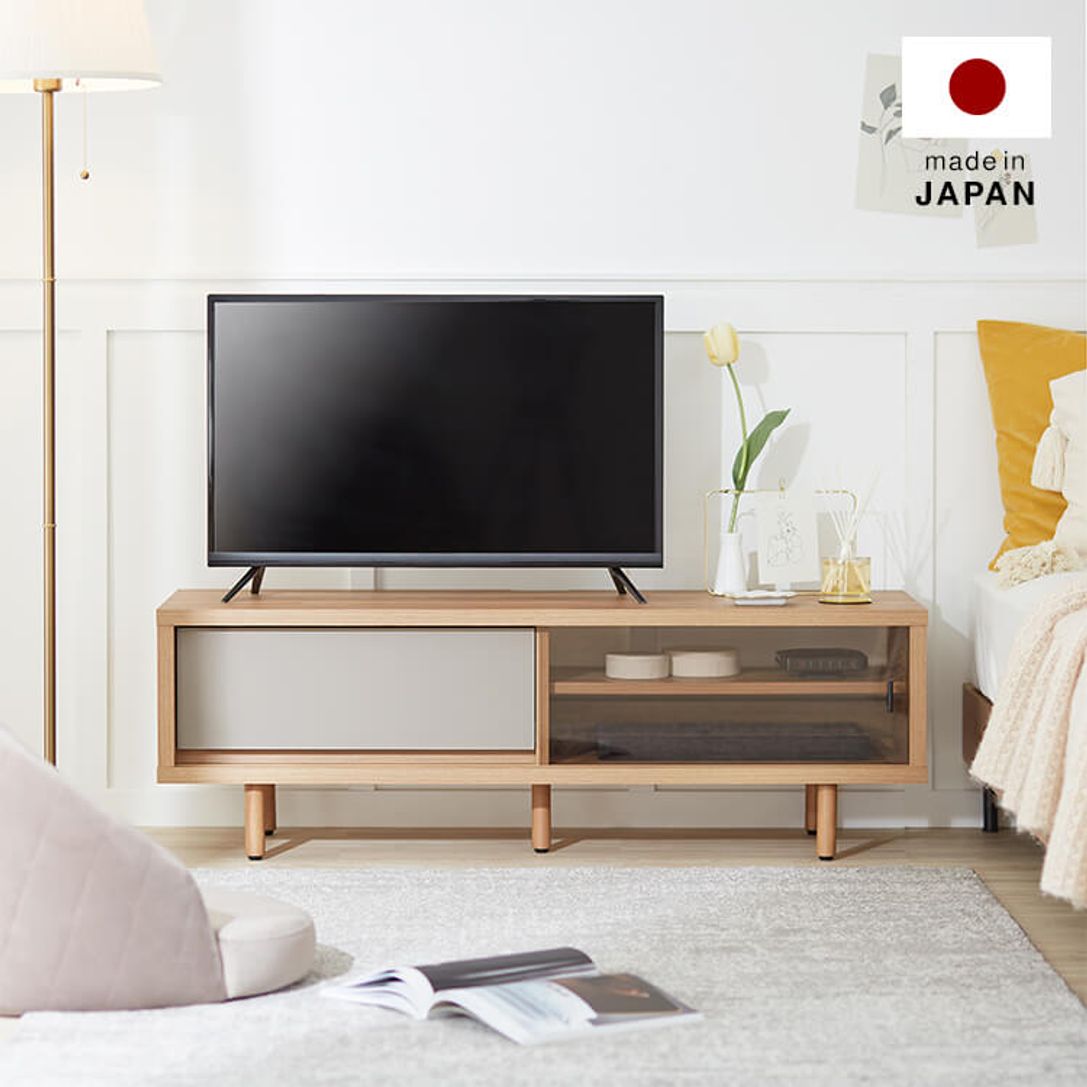 日本製テレビ台(幅120cm) 木製 ガラス扉 脚付 | 【公式】LOWYA(ロウヤ) 家具・インテリアのオンライン通販