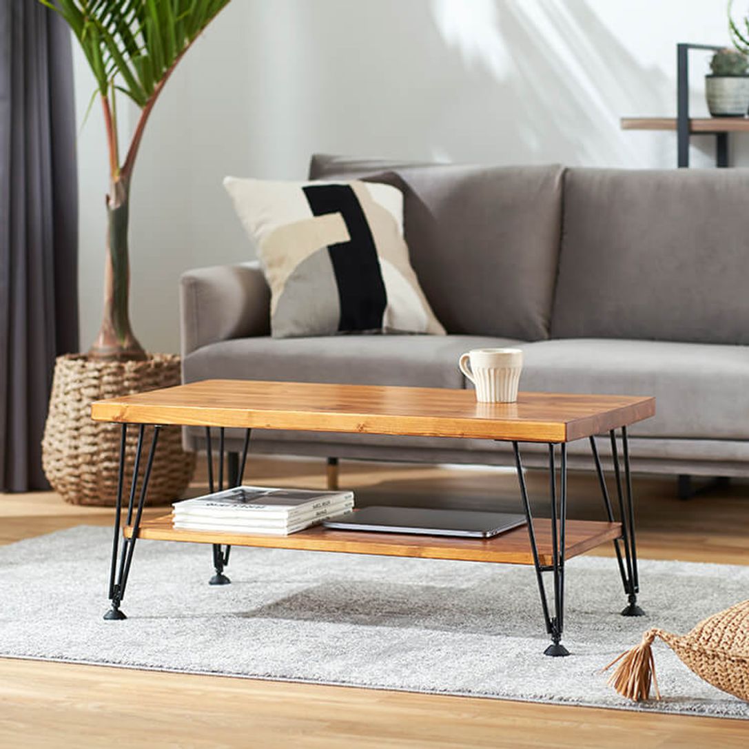 収納付きセンターテーブル(幅85cm) 無垢材 ローテーブル | 【公式】LOWYA(ロウヤ) 家具・インテリアのオンライン通販