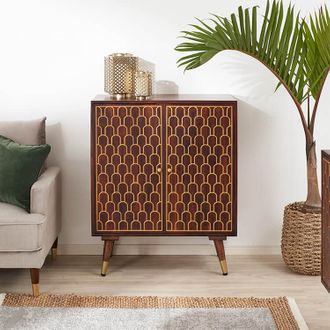 KARE キャビネット(幅75cm) マスカット サイドボード 天然マンゴー材の