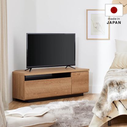 日本製コーナーテレビ台(幅100cm) 収納付きテレビボード 木製 | 【公式 