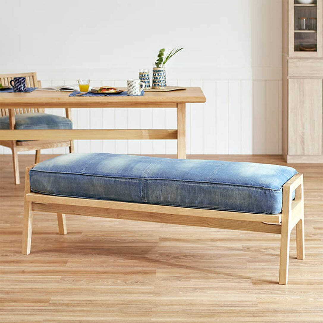 APERTO BENCH WH アペルト ベンチ デニム生地-