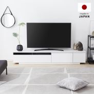 完成品】たっぷり収納が魅力の木製テレビ台！37型対応のロータイプ 