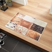 玄関マット(幅50cm) 玄関ラグ 長方形のアニマル柄カーペット ハラコ風