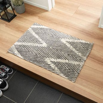 玄関マット(幅50cm) 玄関ラグ モダンな長方形の柄カーペット