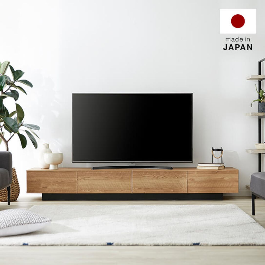 [幅210] テレビ台 テレビボード ローボード 完成品 収納 日本製 シンプル 開梱設置無料 シャビーナチュラル ナチュラル