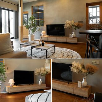 日本製テレビ台(幅210cm) 完成品 テレビボード ローボード