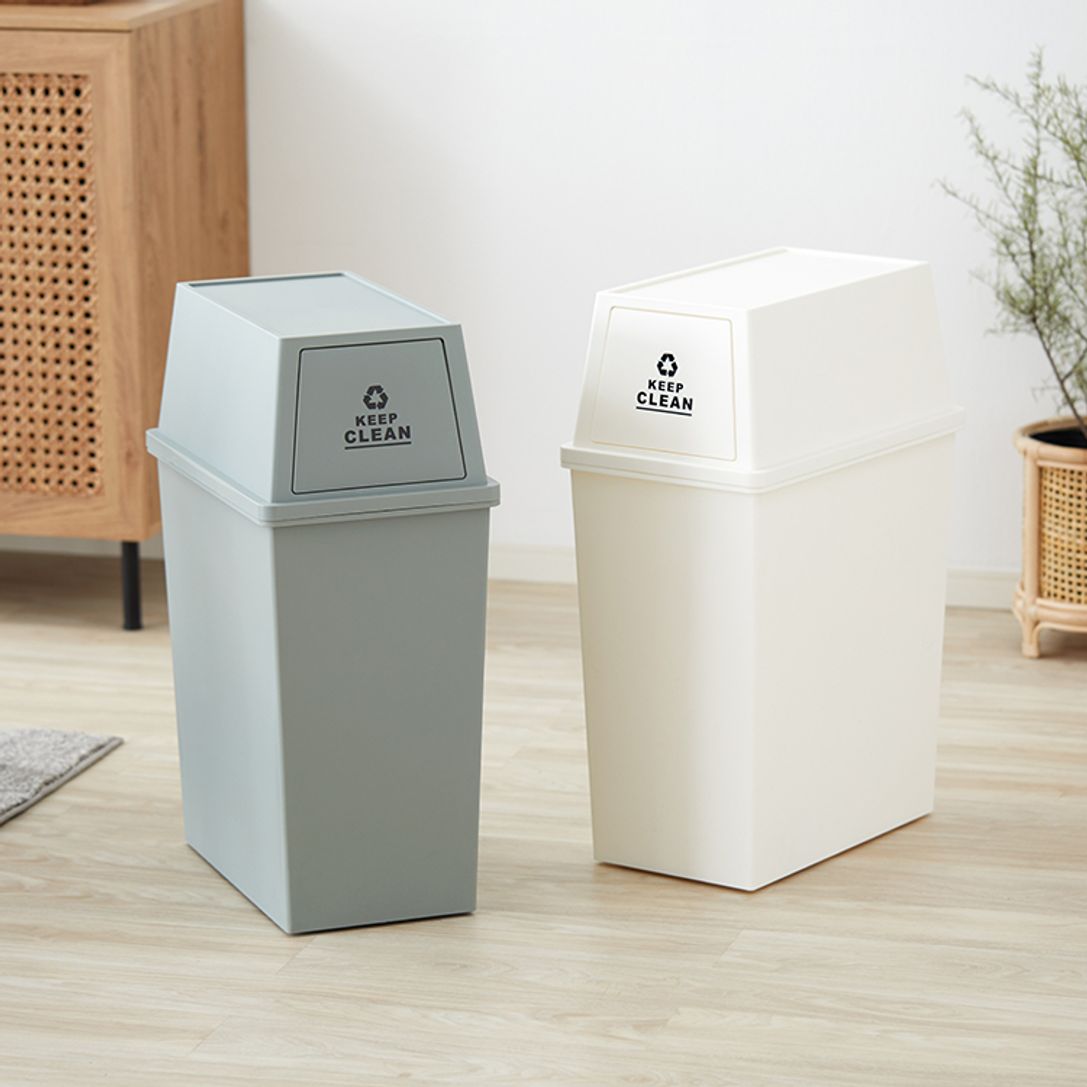 ふた付きゴミ箱(幅28cm) 45L スタッキングできるダストボックス ...