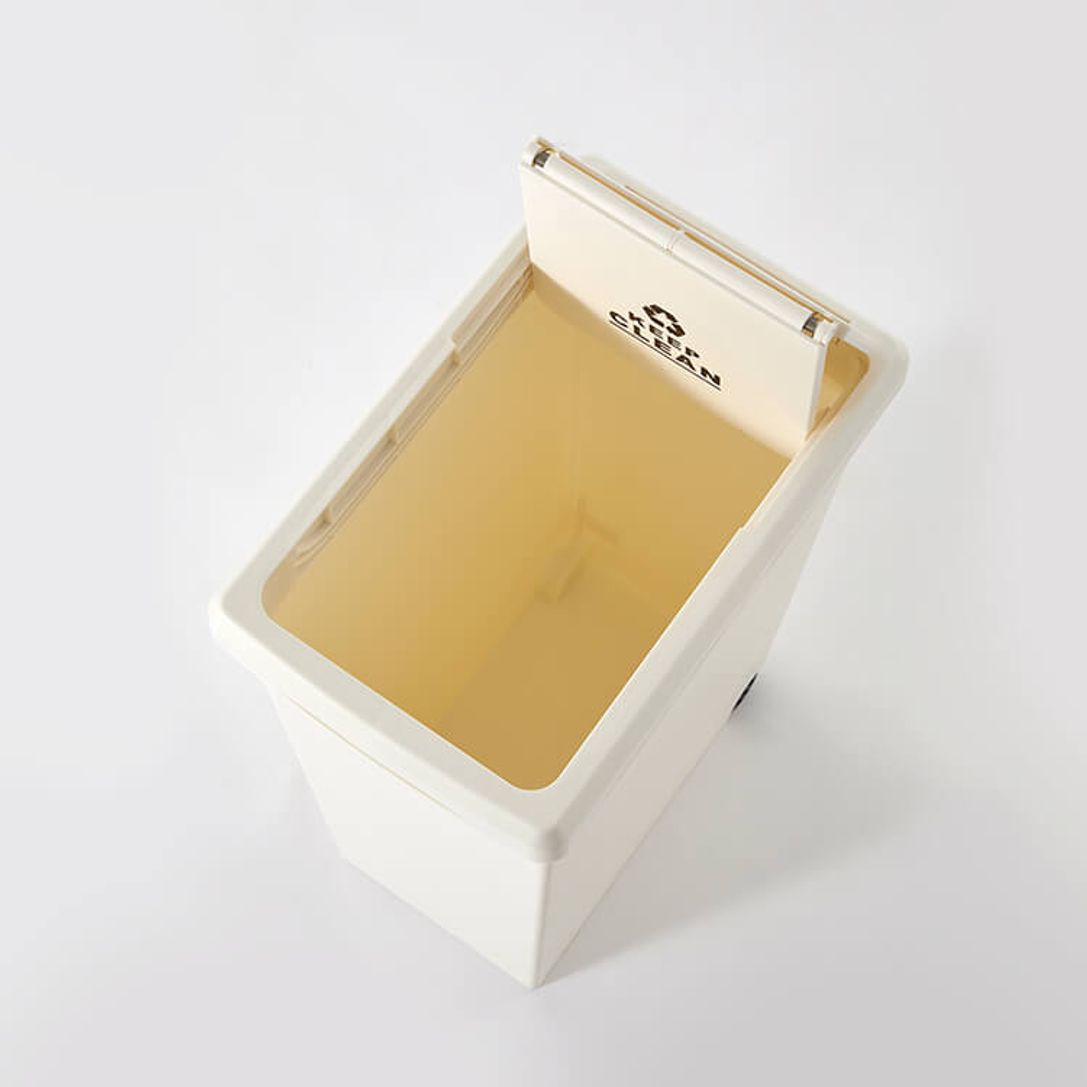 ふた付きゴミ箱(幅24cm) スライド式 30L キャスター付きダストボックス 