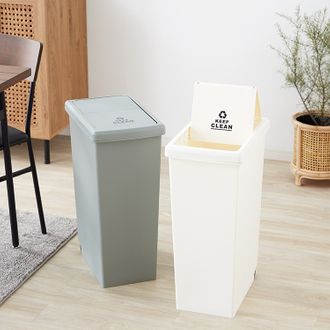ふた付きゴミ箱(幅27cm) スライド式 45L キャスター付きダストボックス