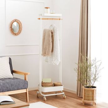 ROOM ESSENCE ハンガーワゴン(幅50cm) コートハンガー キャスター付き