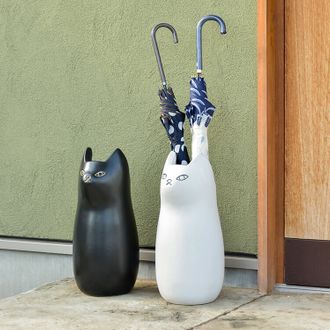 ROOM ESSENCE 傘立て(幅19cm) 傘スタンド 玄関収納 ネコ 陶器 | 【公式