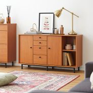 北欧風ヴィンテージ　キャビネット　シェルフ　韓国　インテリア　IKEA ロウヤ 北欧ヴィンテージ風のおしゃれなキャビネット[幅120] | 【公式