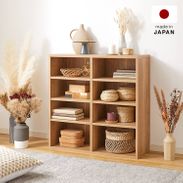 ディスプレイシェルフ(幅80cm) 可動棚のオープンラック 国産本棚