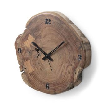 スペイン　幾何学模様の木製壁時計 33cm スペイン 幾何学模様の木製壁時計 33cm