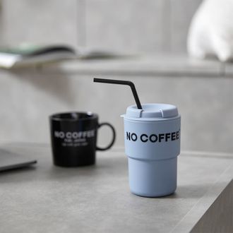 NO COFFEE 蓋付きタンブラー 飲み口・ストロー切り替えでどちらも