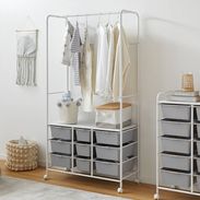 ハンガーラック 引き出し収納 キャスター付き [幅85] | 【公式】LOWYA