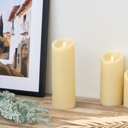 LEDキャンドル タイマー機能付 リモコン付 ルミナラピラー LUMINARA