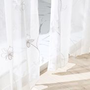 アイボリー] 2枚組 レースカーテン 洗濯可 トルコレース 刺繍 | 【公式