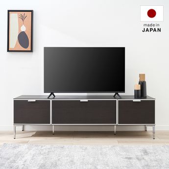 【最終値下げ】LOWYA 幅150 テレビ台 完成品 ［送料込み］ テレビ台(幅150cm) シンプルなデザインの収納棚付きローボード