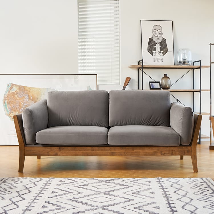 LOWYA 2人掛け 3トーンファブリックソファ／Platon／新生活・模様替え