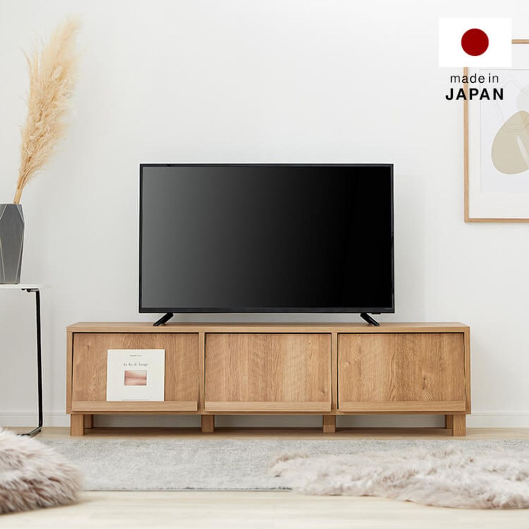 [幅149] 木製テレビ台 ローテレビボード 日本製 シャビーナチュラル