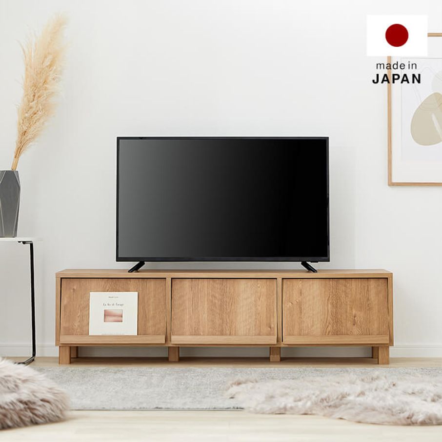 [幅149] 木製テレビ台 ローテレビボード 日本製 シャビーナチュラル ナチュラル