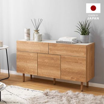 美品/組立不要】LOWYA 幅120 サイドボード キャビネット テレビ台