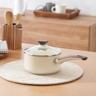 新品 GREEN PAN ウッドビー ソースパン 16cm ガラス蓋付き 片手鍋 ウッドビー ソースパン 蓋付き 16cm キッチン 調理器具 GREEN PAN