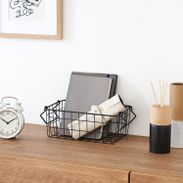 値下げ♡バスケット大・インテリア・ スタッキングワイヤーバスケット 26x18x10 インテリア雑貨 生活雑貨
