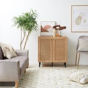 幅75] ラタン調キャビネット リビングボード | 【公式】LOWYA(ロウヤ