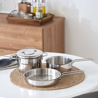 【特価】 ミニ [キャセロール/ソースパン 3Pセット クックウェア 調理器具