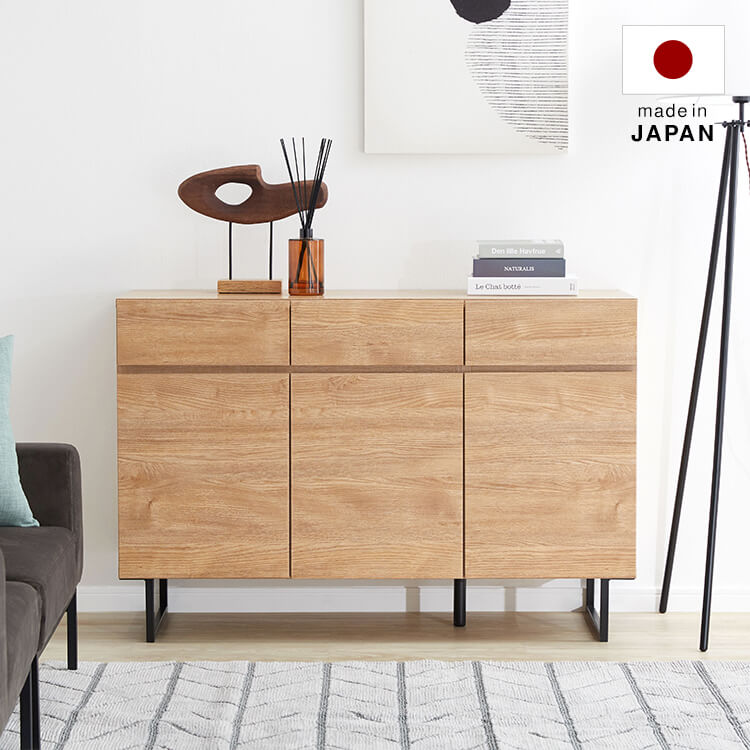 天然木　キャビネット　サイドボード　収納 キャビネット 北欧 収納棚 ウォールナット材 天然木 サイドボード キャビネット・サイドボード
