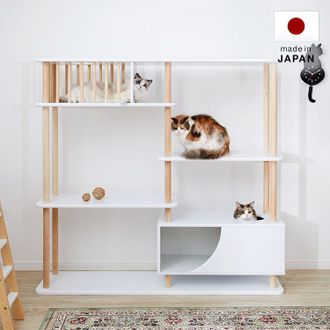 LOWNYA 遊び場付き猫ハウス[大] 猫家具 | 【公式】LOWYA(ロウヤ