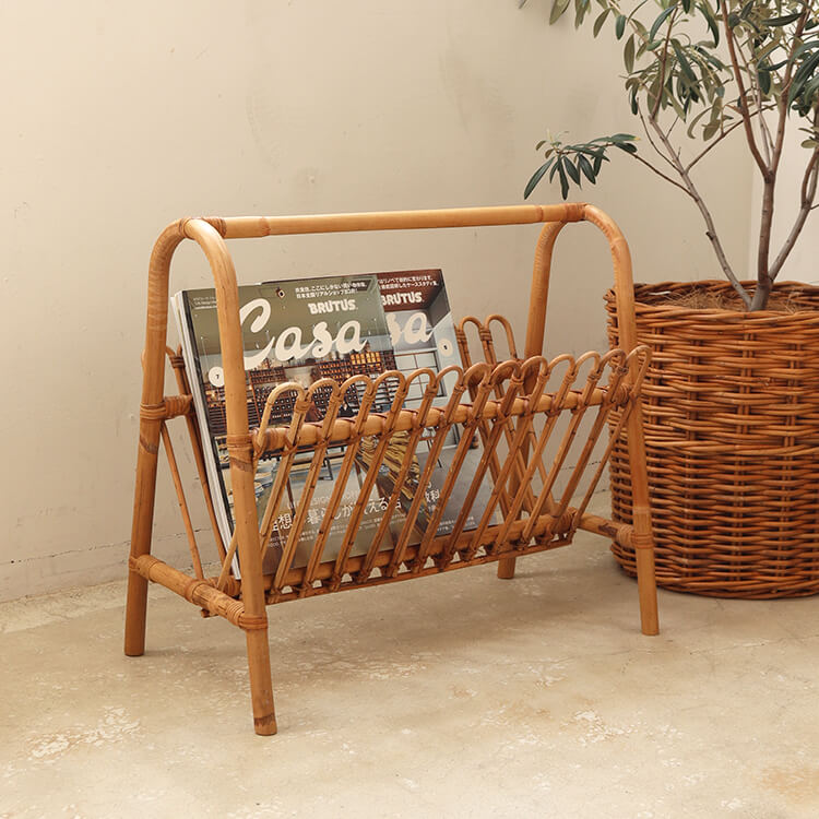 値下げしました⤵信焼 マガジンラック 茶 高さ30cm 値下げしました⤵