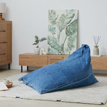 デニム生地ビーズクッション[90cm] | 【公式】LOWYA(ロウヤ) 家具